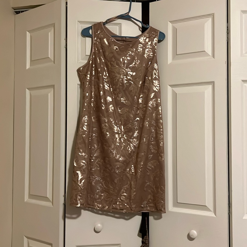 Gold sequin dress